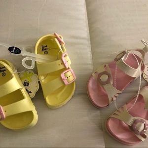SOLD - Bundle 2 for $8 - First Steps Toddler sandals